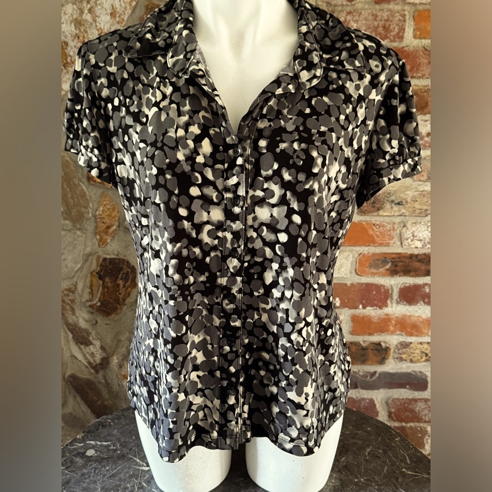 Vanheusen, Tshirt, Button Up, Large, Womens, Grey… - image 1